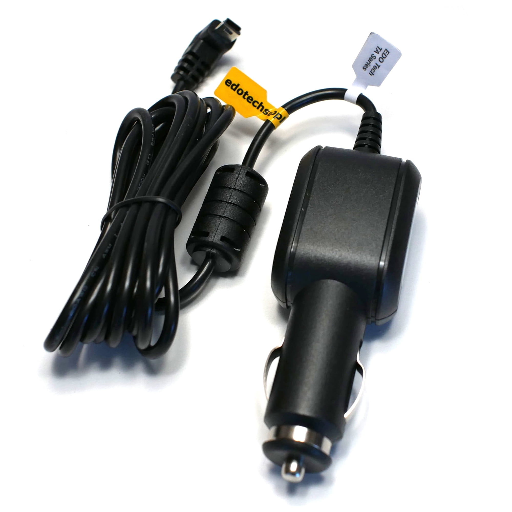 EDO Tech 6.5 Ft Car Charger for Garmin Drive, DriveSmart, DriveAssist, DriveLuxe & Dezl GPS Navigator, 5V 2A Vehicle Power Adapter with USB Cable