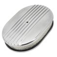 thumbnail image 1 of Filtro De Aire, Conjunto De Filtro De Aire De Forma Ovalada Pulida De 12 Pulgadas Con Media Aleta Para Hot Rods, 1 of 7