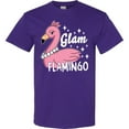 thumbnail image 3 of Inktastic Glam Pink Flamingo with Pearls T-Shirt, 3 of 5