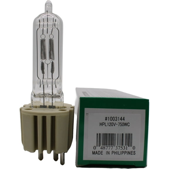 HPL 750W 120V  300HR Stage & Studio Lamp HPL-750/120V , JS120V-750WC - 1003144 - Powered by Ushio - 1 Unit per pack