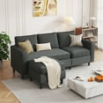 thumbnail image 7 of Walsunny 73.6"Convertible Sectional Sofa Couch L Shaped Couch Reversible Chaise for Small Living Room Apartment,Dark Gray, 7 of 7