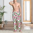 thumbnail image 5 of Uemuo Rose Flowers Pattern Men's Wide Leg Palazzo Lounge Pants with Pockets Light Weight Loose Comfy Casual Pajama Pants-XX-Large, 5 of 9