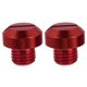thumbnail image 1 of Motorcycle Mirrors Bolt Motorcycle Mirror Hole Cover Red 2X2cm Waterproof Replacement 2Pcs, 1 of 2