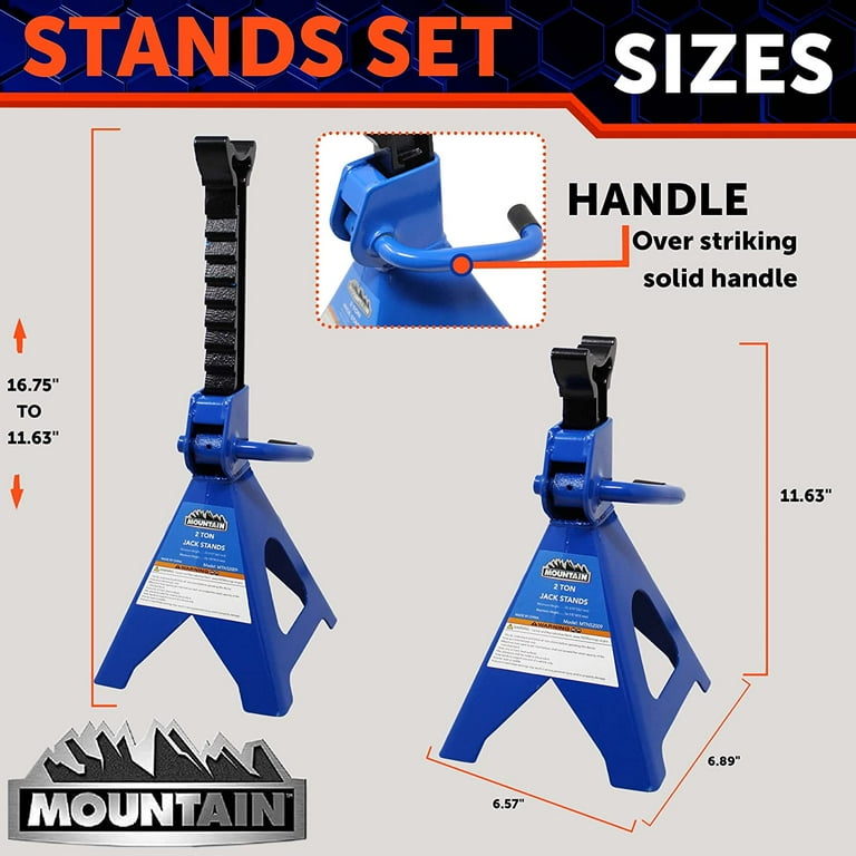 UPSPIRIT 2Pcs/Set 3T 6T Heavy Duty Jack Stand Industrial Jack Stand 3Tons 6Tons Capacity Lifting Machine SUV Truck Sedan | PH