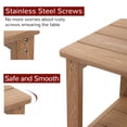 thumbnail image 6 of Stoog Outdoor Rocking Chair & Table set of 2, Porch Rocker with Table, 400Lbs Support HIPS Garden Rocker with High Back, Teak Brown, 6 of 9