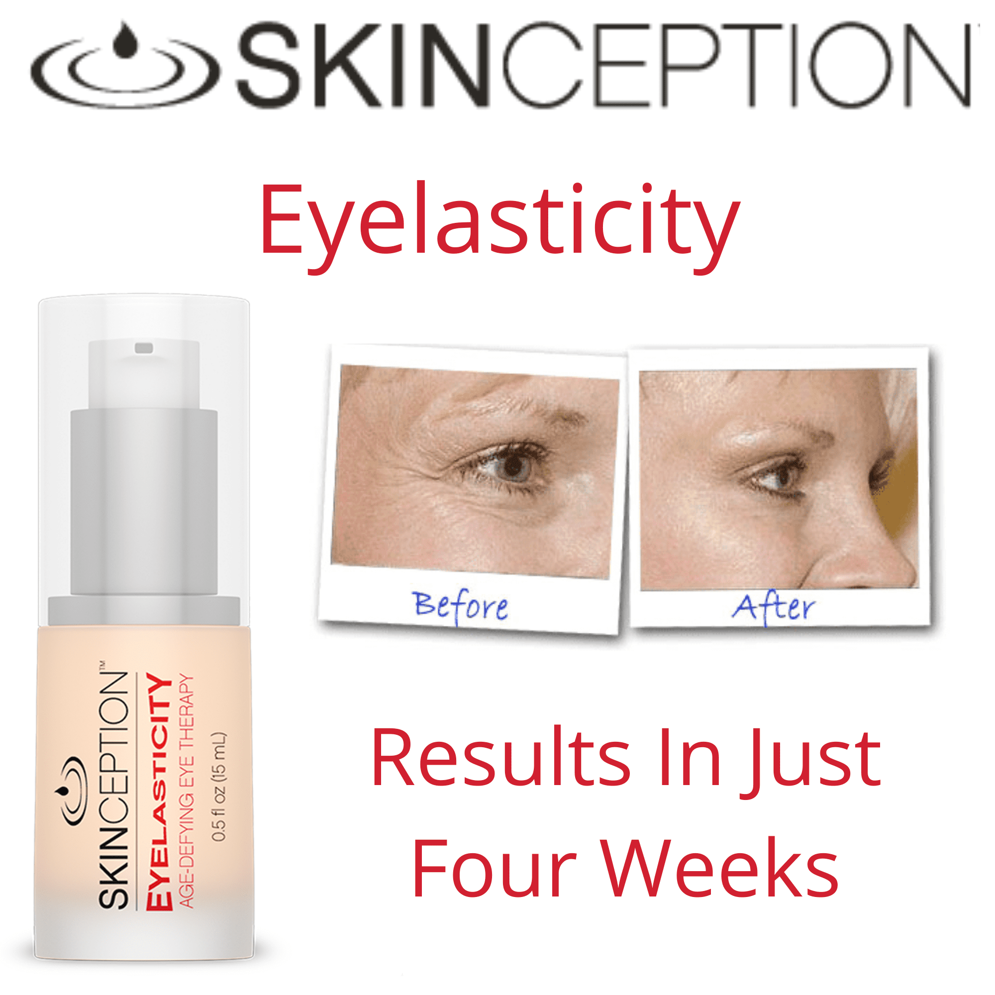 Eyelasticity Age-Defying Eye Therapy Wrinkle Cream Anti-Aging by Skinception - Minimize crow's feet and dark circles