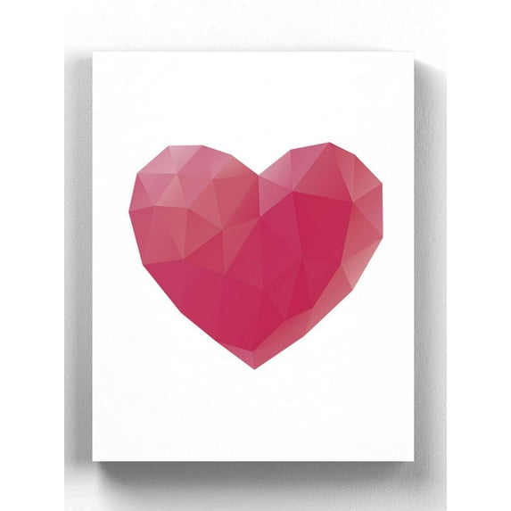 Crystal Heart. Wrapped Canvas -Smartprints Designs,