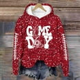 thumbnail image 4 of Fshinging Football Hoodie Sweatshirt For Women Long Sleeve Sequin Letter Print Oversize Pullover Tops Sunday Game Day Clothes, 4 of 5