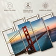 thumbnail image 6 of Elephant Stock Golden Gate Ocean Sunrise Wall Art - Horizontal Multi Panel Canvas - Living Room Wall Decor - Architecture Multi Panel - Teal And Brown Decor - 68" x 42", 6 of 8