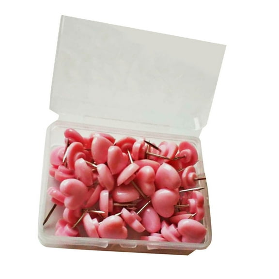 Worgeous 2 Boxes Practical Pins Push Car On-board Storage Bag Black Carabiner Travel Pink