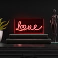 thumbnail image 4 of Love 11.88" X 5.88" Contemporary Glam Acrylic Box USB Operated LED Neon Light, Red, 4 of 7