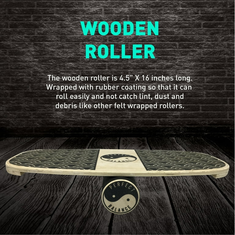 Perfect Balance Board Wooden Trainer for Fitness Surfing Snowboarding Skateboarding Skiing and Exercise YINGYANG
