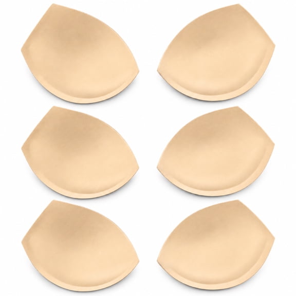 Bra Pads Inserts Breast Enhancers, 3 Pairs Bra Pads Sewn Padded for Sports Bra, Bra Pockets, Swimsuit, Wedding Dresses, Fits AB, C, D Cup