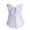 White, variant on Retro Court Style Strapless Corset – Lace-Up Bone Insert Tummy Control Bustier for Themed Parties