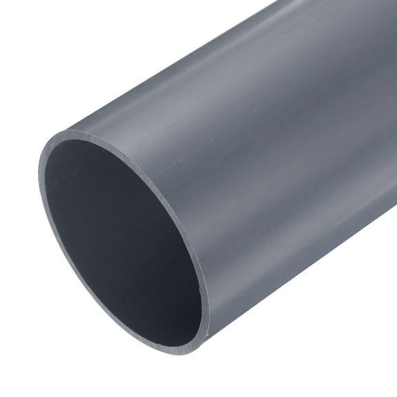Rigid Round Pipe 101.6mm ID 110mm OD 9" Length Light Grey High Impact for Water Pipe, Crafts, Cable Sleeves