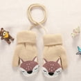 thumbnail image 3 of Toddler Mittens Cartoon Fox Gloves Winter Warm Kids Knit Gloves for Boys and Girls, 3 of 3