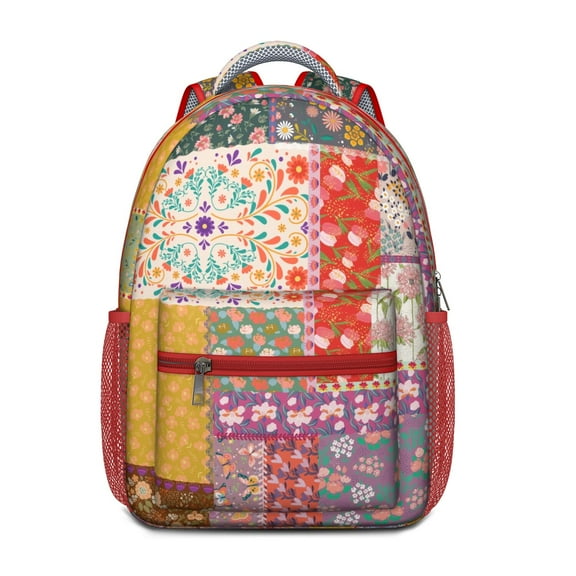 Boho Chic Vintage Backpack - Waterproof Exterior & Spacious Compartments for College Students