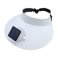 thumbnail image 1 of White Summer 2 In 1 Sunshade Fan Round Cap Solar Powered For Outdoor Toy Plastic, 1 of 7