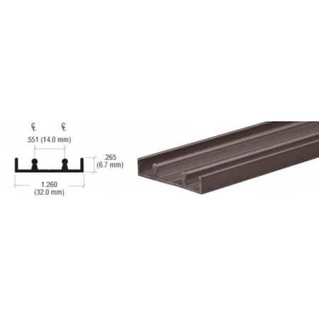 Crl Duranodic Bronze - CRL Duranodic Bronze Aluminum Lower Track Extrusion