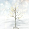 thumbnail image 4 of Costway Set of 2 Pre-lit White Twig Birch Tree Battery Powered 2FT for Christmas, 4 of 10