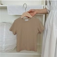 thumbnail image 2 of fatyb Cotton Boys Girls T Shirts Shorts Sleeve Solid Color Tees Crewneck Basic Tops for Unisex Kids, 2 of 3