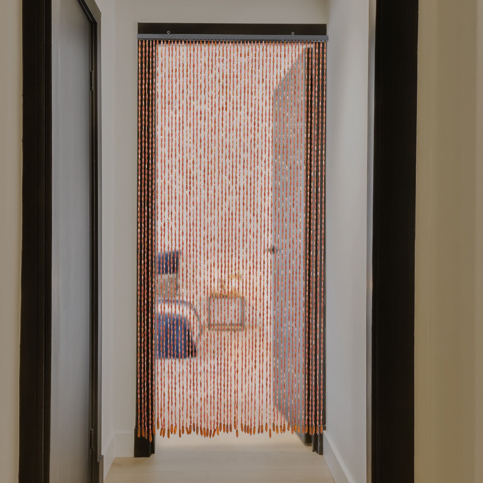 Miumaeov 52 Strings Door Curtain Bamboo & Wood Beaded Curtain For Doorway Room Devider 200x90cm