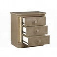 thumbnail image 4 of Medusa Wood Nightstand with 3 Drawers Gold Snake Skin Finish, 4 of 6
