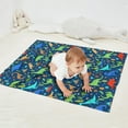 thumbnail image 2 of DarkBlue Dinosaurs Pattern Blanket,Comfortable Soft Flannel Throw Blanket,All Season,Warm Lightweight Blankets for Sofa Bed Couch Living Room Chair,30"x40", 2 of 4