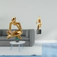 thumbnail image 2 of Figura de lector abstracto, estatua de pensador abstracto, escultura de arte de resina, colección creativa moderna, artesanías, forma hueca única, ade, 2 of 8