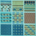 thumbnail image 1 of Ahgly Tapis d'Intérieur Lavable en Machine Carré Turquoise Vert, 4 Pieds Carré, 1 of 7