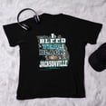 thumbnail image 3 of Jacksonville Football "I Bleed Teal and Black - GO Jacksonville!" Black T-Shirt|, 3 of 5