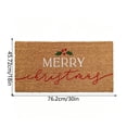 thumbnail image 2 of QISIWOLE Merry Christmas Doormat with Berries Design, 18x30 Inch Indoor Outdoor Xmas Door Mat, Winter Welcome Front Door Mat for Porch Decor Warming Gift, 2 of 6