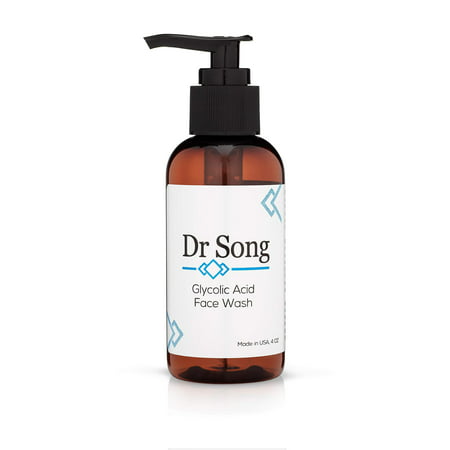 Dr Song Glycolic Acid Face Wash and Pore Cleanser, 10% Gel, Anti-Aging Exfoliating Skin Care, Fight Redness, Acne Breakouts and Blemishes, Diminish Fine Lines and Wrinkles