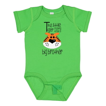 

Inktastic This Little Tiger is Going to Be a Big Brother Gift Baby Boy Bodysuit