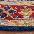 thumbnail image 3 of SAFAVIEH Aspen Issabellarose Floral Bordered Wool Area Rug, Red/Blue, 7' x 7' Round, 3 of 7