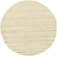 thumbnail image 2 of Unique Loom 3127810 6 x 6 ft. Solid Shag Round Rug, Ivory, 2 of 5