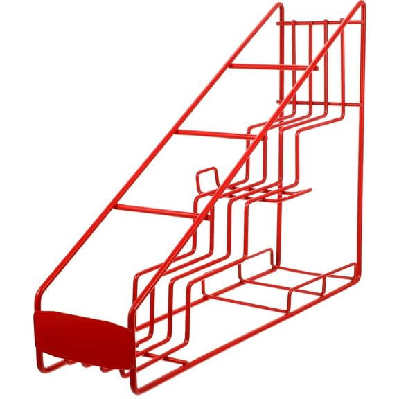 Zehuanyu  Coffee Syrup Holder for Bar Spice Iron Rack Organizers and Storage Dispenser Bottle Red