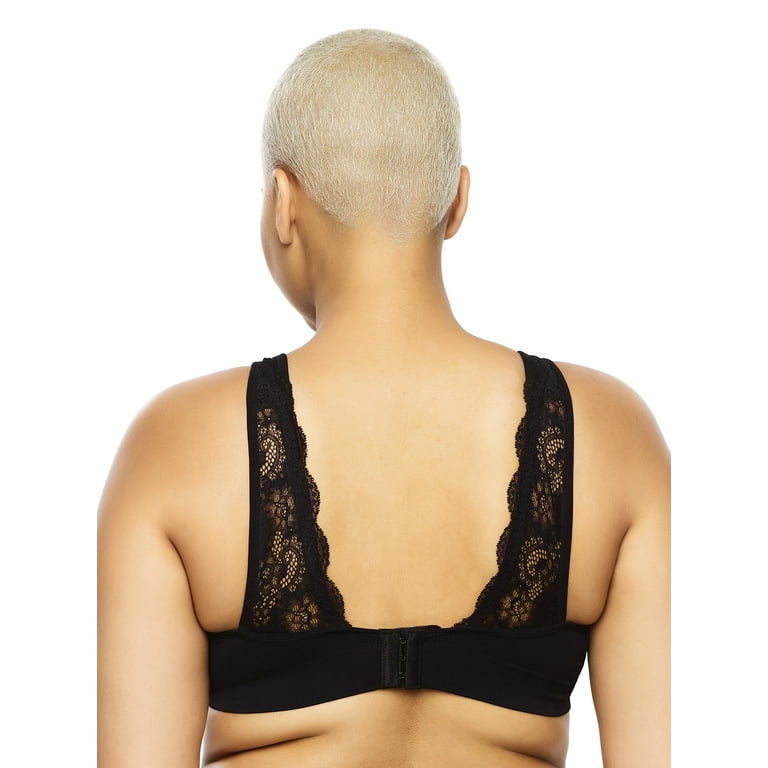 Paramour by Felina  Altissima Eco-Friendly Seamless & Lace Bralette  (Black, Small) 