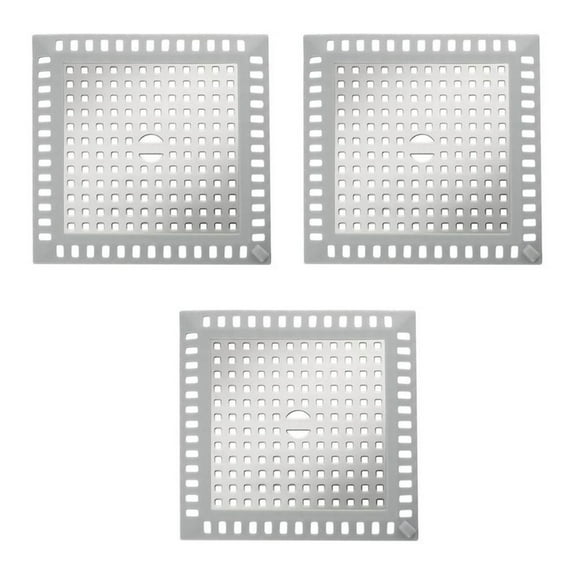 3PCS Stainless Steel Drain Cover Hair Trap Bathroom Shower Floor Drain Protectors