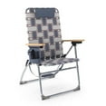 thumbnail image 3 of Camp & Go Retro Steel Indoor Folding Chair, Blue/Gray, 3 of 3