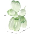 thumbnail image 3 of 5" x 10" Green Resin Tinted Ballon Dog Sculpture, by DecMode, 3 of 9