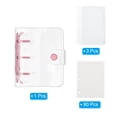 thumbnail image 3 of REGALWOVEN Clear 3 Ring Binder Cover, Notebook Binder Mini Refillable Loose Leaf Folder Planner, Pink, 3 of 6