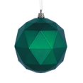 thumbnail image 1 of Vickerman M177504DM 8 in. Green Matte Geometric Christmas Ornament Ball, 1 of 2