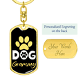 thumbnail image 4 of Dog Grammy Paw Stainless Steel or 18k Gold Premium Swivel Dog Tag Keychain, 4 of 16