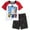 White / black, variant on SEGA Sonic The Hedgehog Toddler Boys T-Shirt and French Terry Shorts Outfit Set Toddler to Big Kid