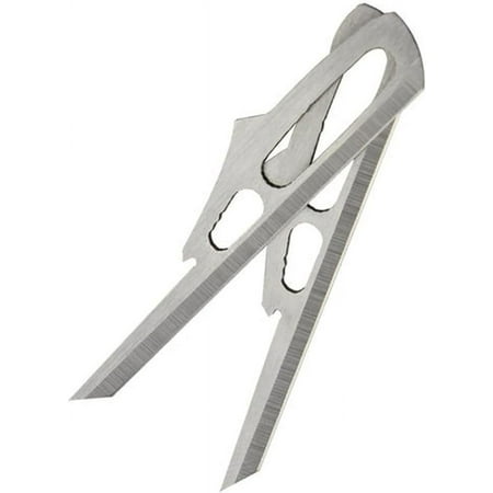 RAGE Broadheads Replacement Blades for Hypodermic NC - 3 Pack Silver