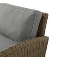 thumbnail image 3 of Bradenton 2Pc Outdoor Wicker Swivel Rocker Chair Set Gray/Weathered Brown - 2 Swivel Rockers, 3 of 13