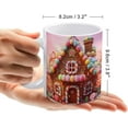thumbnail image 2 of 3D Winter Gingerbread Candy House Ceramic Mug Coffee Mug | Ceramic Mug | 11 Oz Tea Cup – Unique Gift For Men & Women | White, 2 of 7