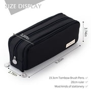 CICIMELON Large Capacity Pencil Case, Black pencil pouch