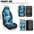 thumbnail image 6 of Xoenoiee Dolphin Hibiscus Print 5 PCS Automotive Seat Covers for Cars Trucks and SUVs, Car Seat Covers for Front Seats, Seat Belt Pads and Center Console Cover, Leather Auto Interior Covers, 6 of 7